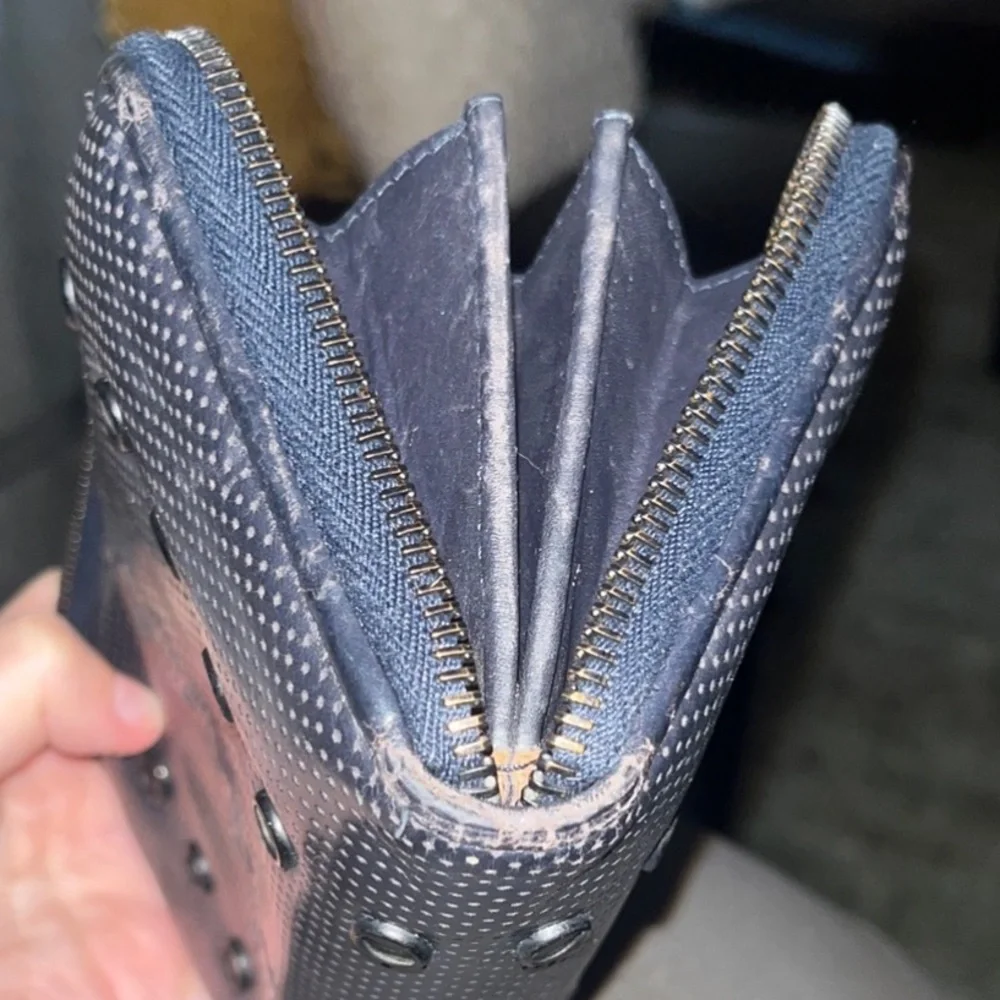 Bottega Veneta Perforated Long zip wallet